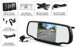5 Inch Car Rear View Mirror with Dashcam and Wireless Parking