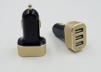 Android Phones Gold Portable USB Car Charger Multiple Port