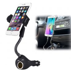 Insten Universal Dual Port USB Car Phone Holder Car Charger