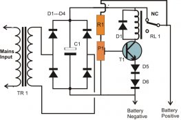 One Transistor Automatic Battery Charger Circuit ~ Electronic
