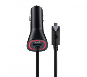 Verizon Vehicle Charger with Dual Output and LED Light for Micro