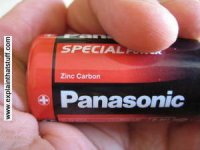 An ordinary zinc-carbon battery