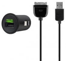 Car Charger with 30-Pin to USB Cable for iPhone