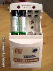 Photo: A typical nickel-cadmium nicad battery charger.
