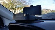 The Navdy head up display sits securely on the dash and offers access to all of the functionality of your phone