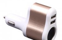 Dual USB Car Charger cigarette lighter Adapter