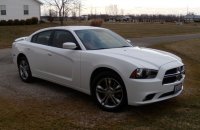 White Charger Car